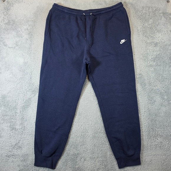 Nike Other - Nike Fleece Joggers Mens XL Navy Blue Club Sweatpants Athleisure Tapered Cuffed